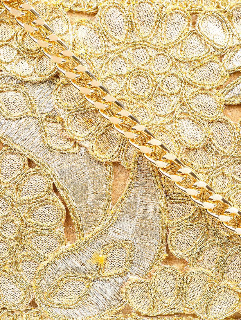 gold silk box clutch - 17677029 - Zoom Image - 4
