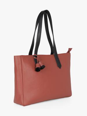 red leatherette (pu) regular handbag - 17677033 - Standard Image - 5