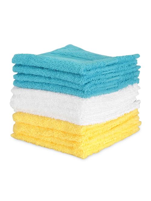 lorena 100% cotton super-soft terry towels -12pc face towel (d`ross) solid-multi - 17677814 - Standard Image - 1