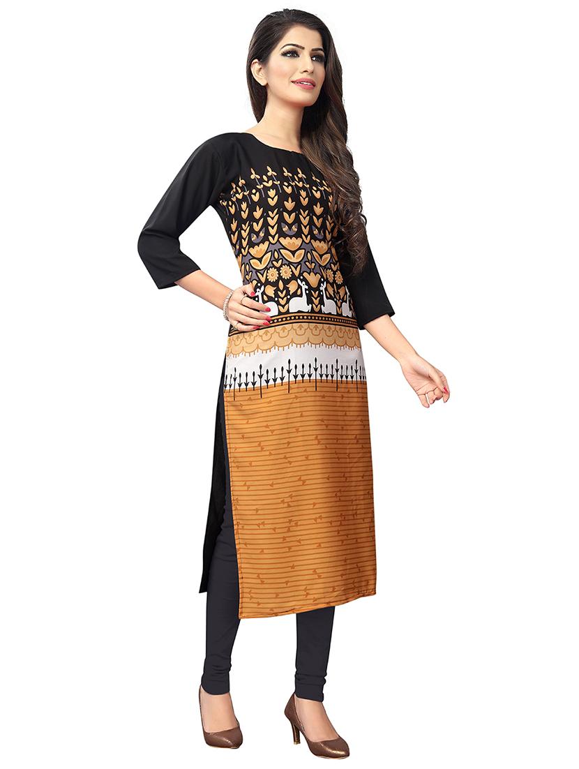 multi colored crepe combos kurta - 17678020 - Zoom Image - 2