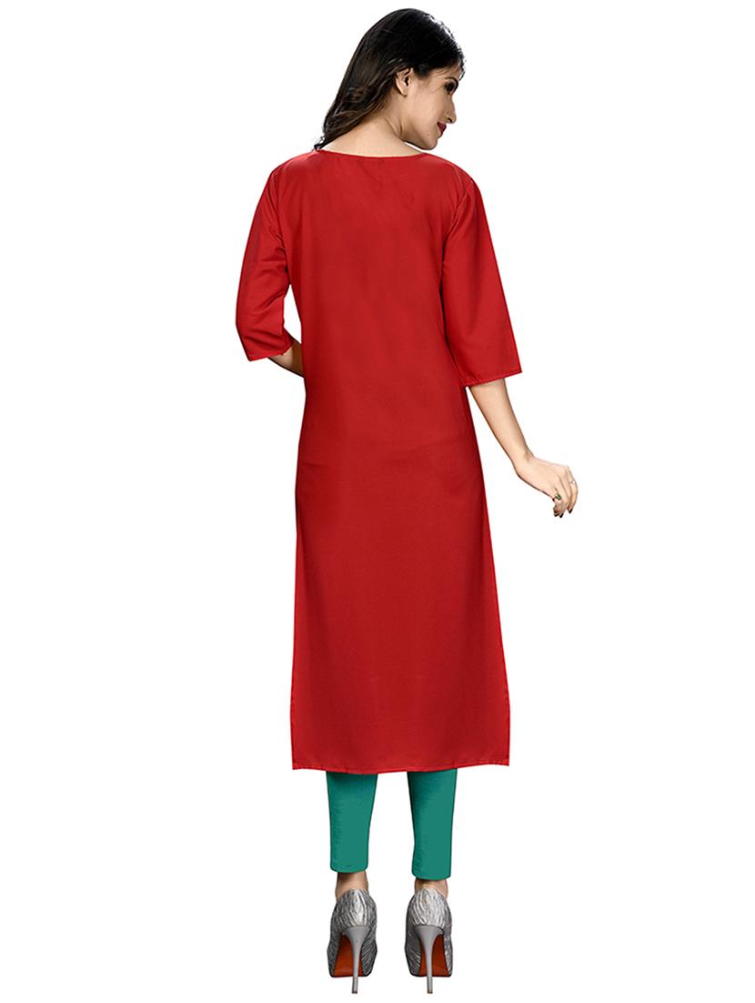 multi colored crepe combos kurta - 17678027 - Zoom Image - 3