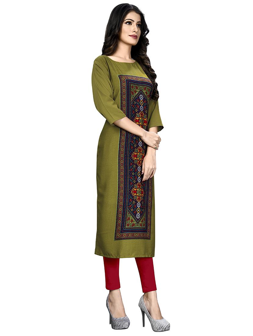 multi colored crepe combos kurta - 17678029 - Zoom Image - 2