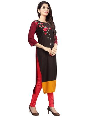 multi colored crepe combos kurta - 17678040 - Standard Image - 2