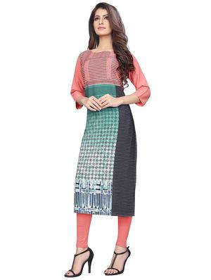 multi colored crepe combos kurta - 17678107 - Standard Image - 4