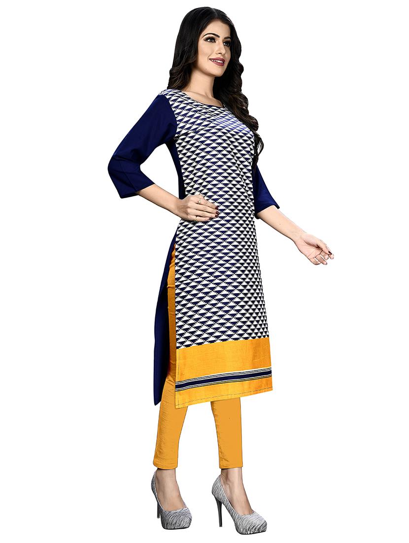 multi colored crepe combos kurta - 17678117 - Zoom Image - 4