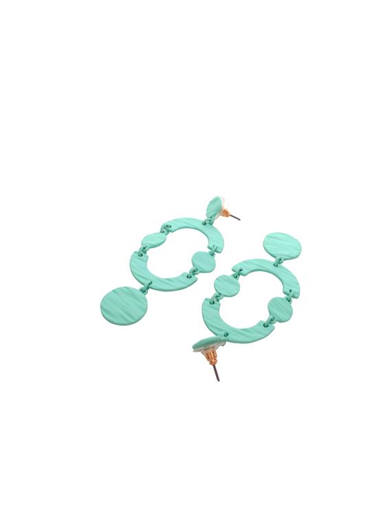 blue metal drop earring - 17678729 - Zoom Image - 2