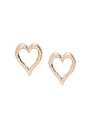 gold metal studs earring - 17678735 - Standard Image - 3