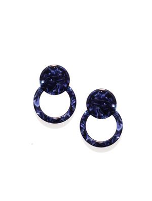 blue metal drop earring - 17678740 - Standard Image - 3
