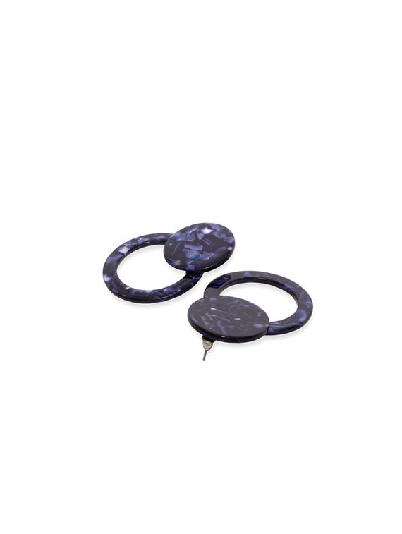 blue metal drop earring - 17678740 - Zoom Image - 2