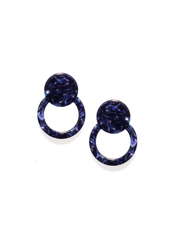 blue metal drop earring - 17678740 - Zoom Image - 3