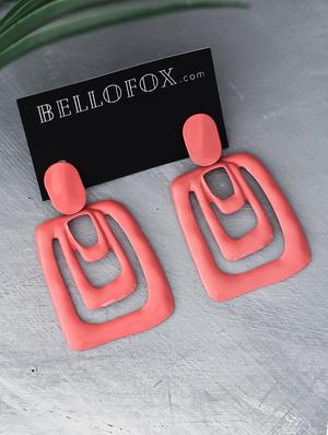 pink metal drop earring - 17678781 - Standard Image - 2