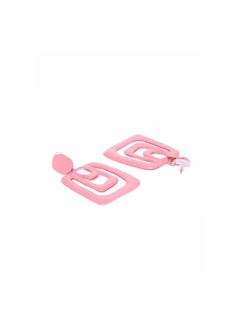 pink metal drop earring - 17678781 - Zoom Image - 4