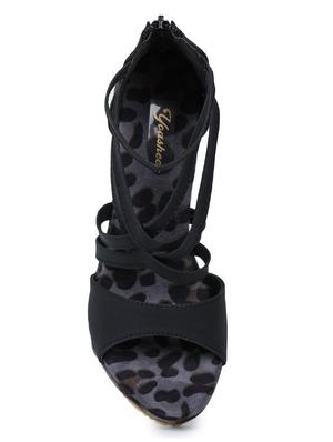 black suede platforms pumps - 17678929 - Standard Image - 3