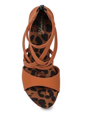 tan suede platforms pumps - 17678930 - Standard Image - 4