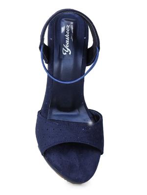blue suede platforms pumps - 17678933 - Standard Image - 3