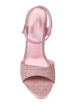 pink suede platforms pumps - 17678934 - Standard Image - 3