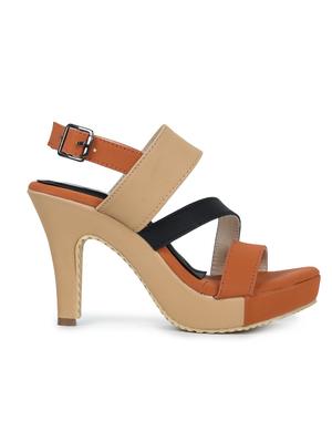 tan suede platforms sandals - 17678937 - Standard Image - 3