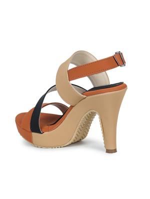 tan suede platforms sandals - 17678937 - Standard Image - 4