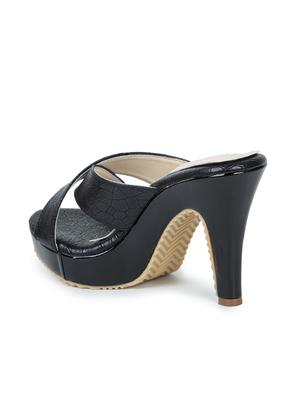 black suede platforms sandals - 17678939 - Standard Image - 3