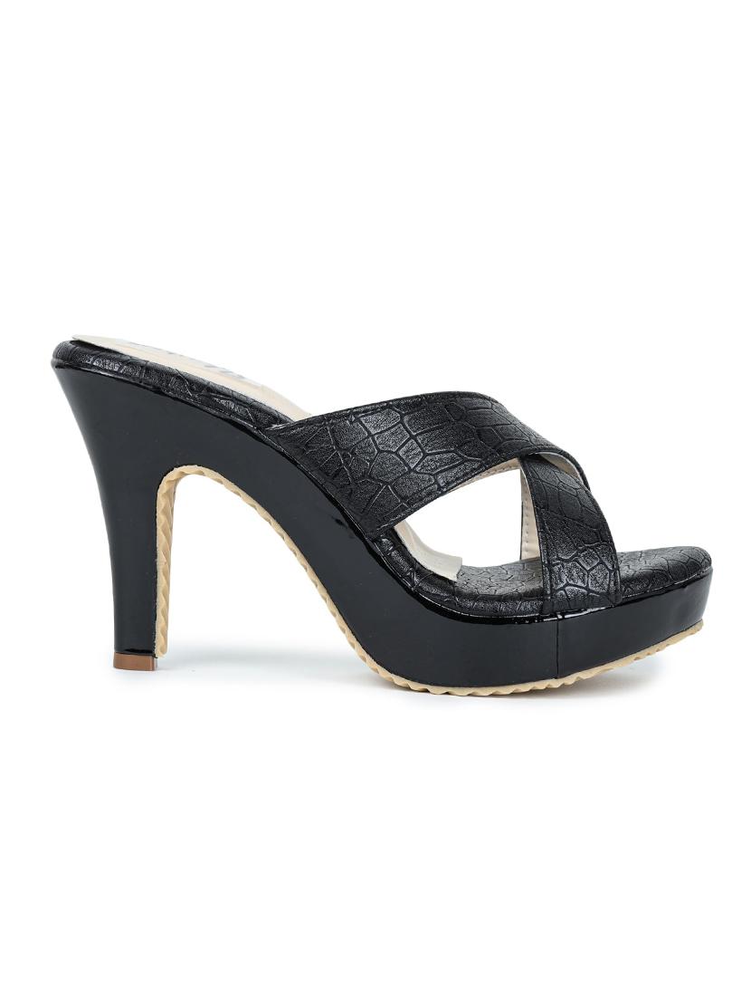 black suede platforms sandals - 17678939 - Zoom Image - 1