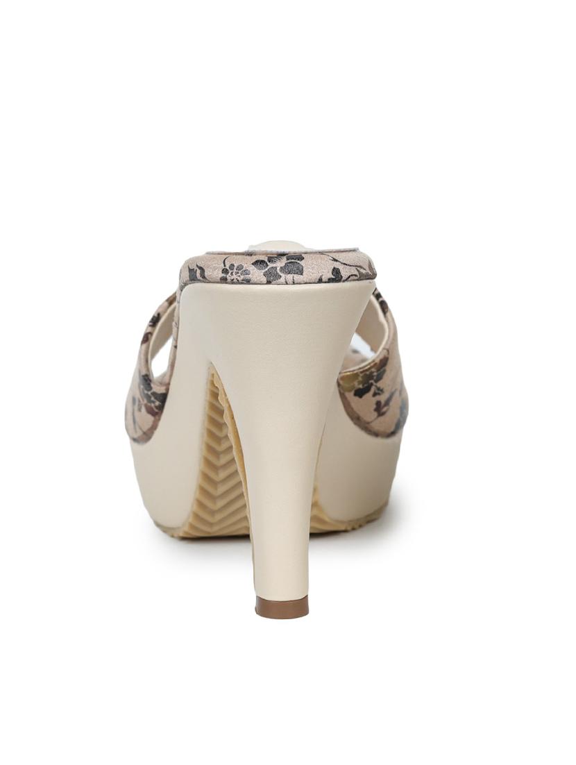 beige suede platforms sandals - 17678941 - Zoom Image - 3
