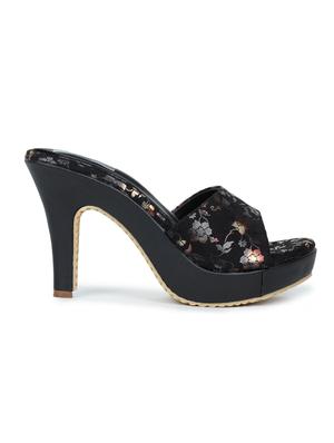 black suede platforms sandals - 17678942 - Standard Image - 2
