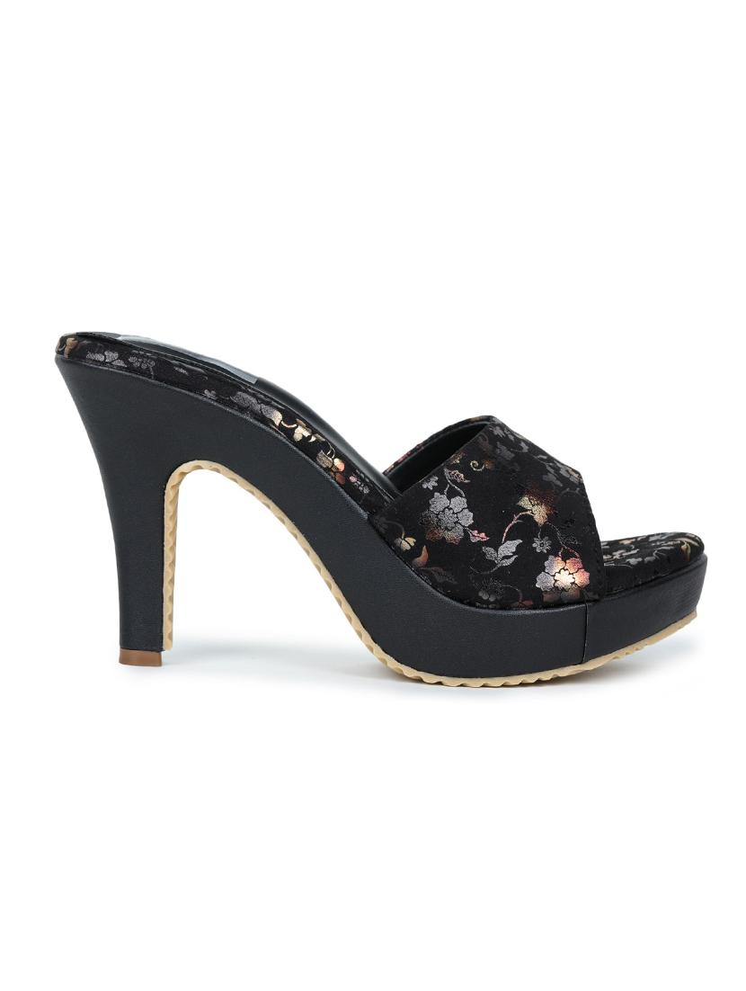 black suede platforms sandals - 17678942 - Zoom Image - 2