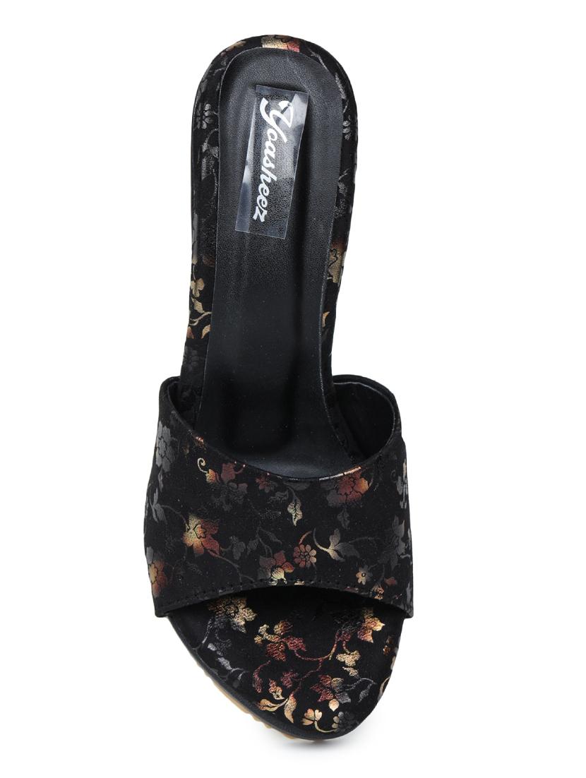 black suede platforms sandals - 17678942 - Zoom Image - 4