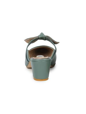 green leatherette slip on pumps - 17678945 - Standard Image - 2
