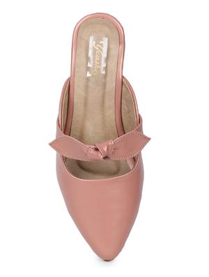 pink leatherette slip on pumps - 17678946 - Standard Image - 3