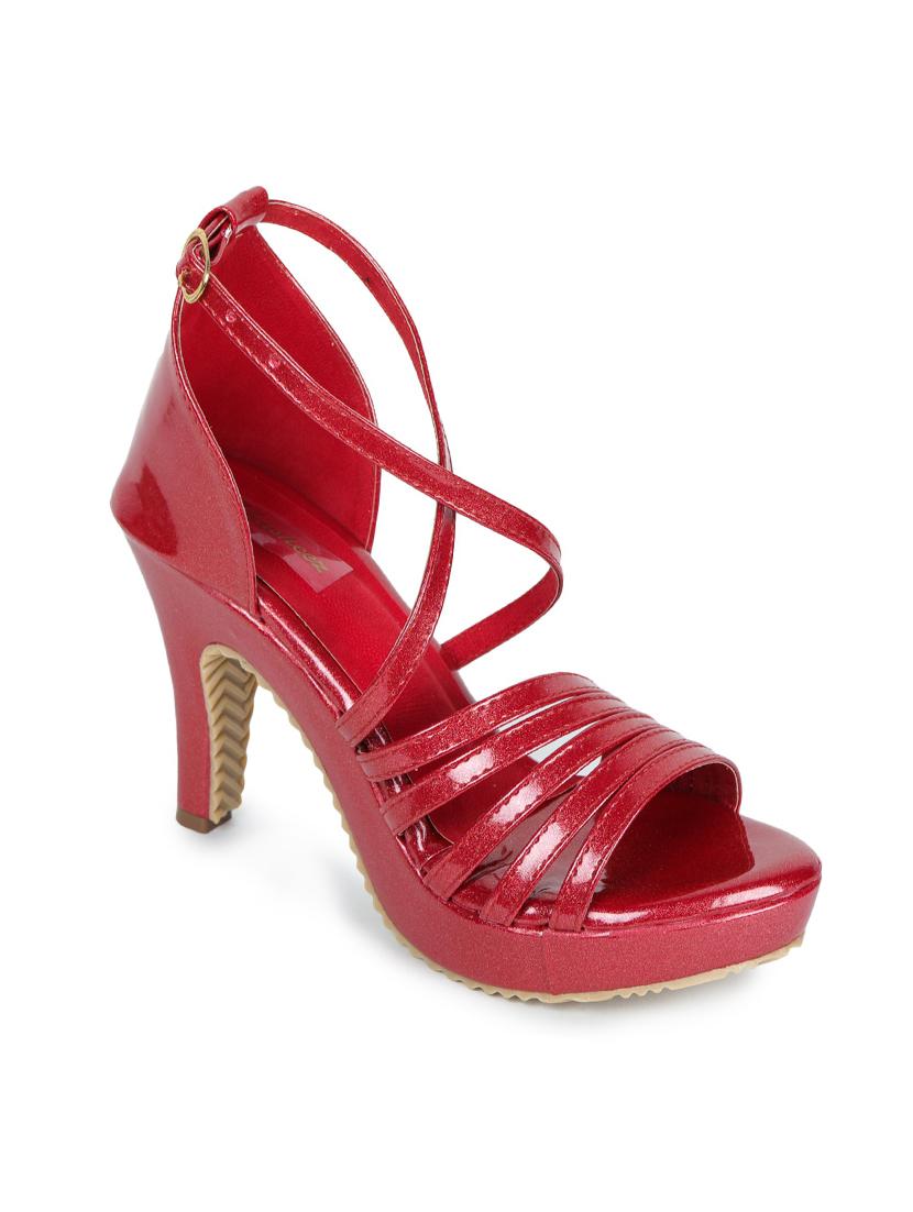 red pu platforms sandals - 17678953 - Zoom Image - 1