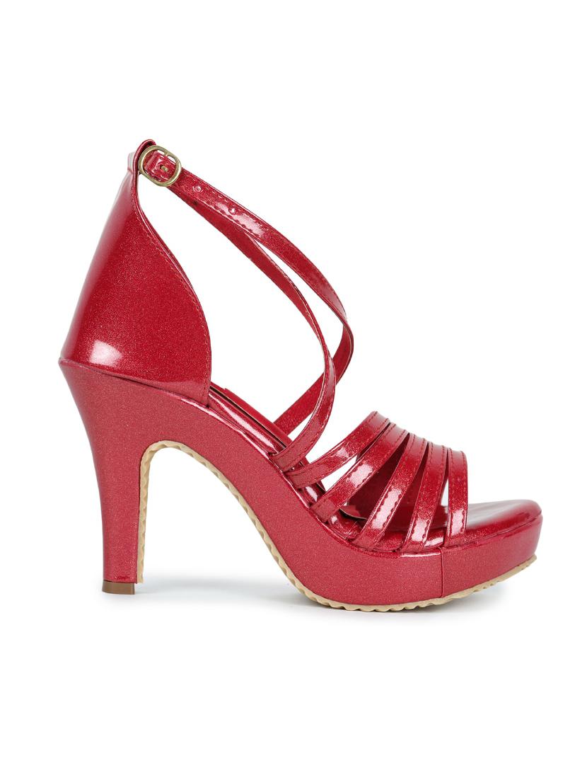 red pu platforms sandals - 17678953 - Zoom Image - 2