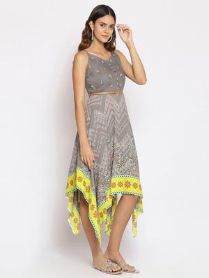 cami neck asymmetric dress - 17679039 - Standard Image - 2
