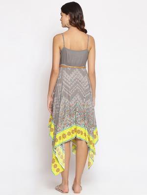 cami neck asymmetric dress - 17679039 - Standard Image - 4