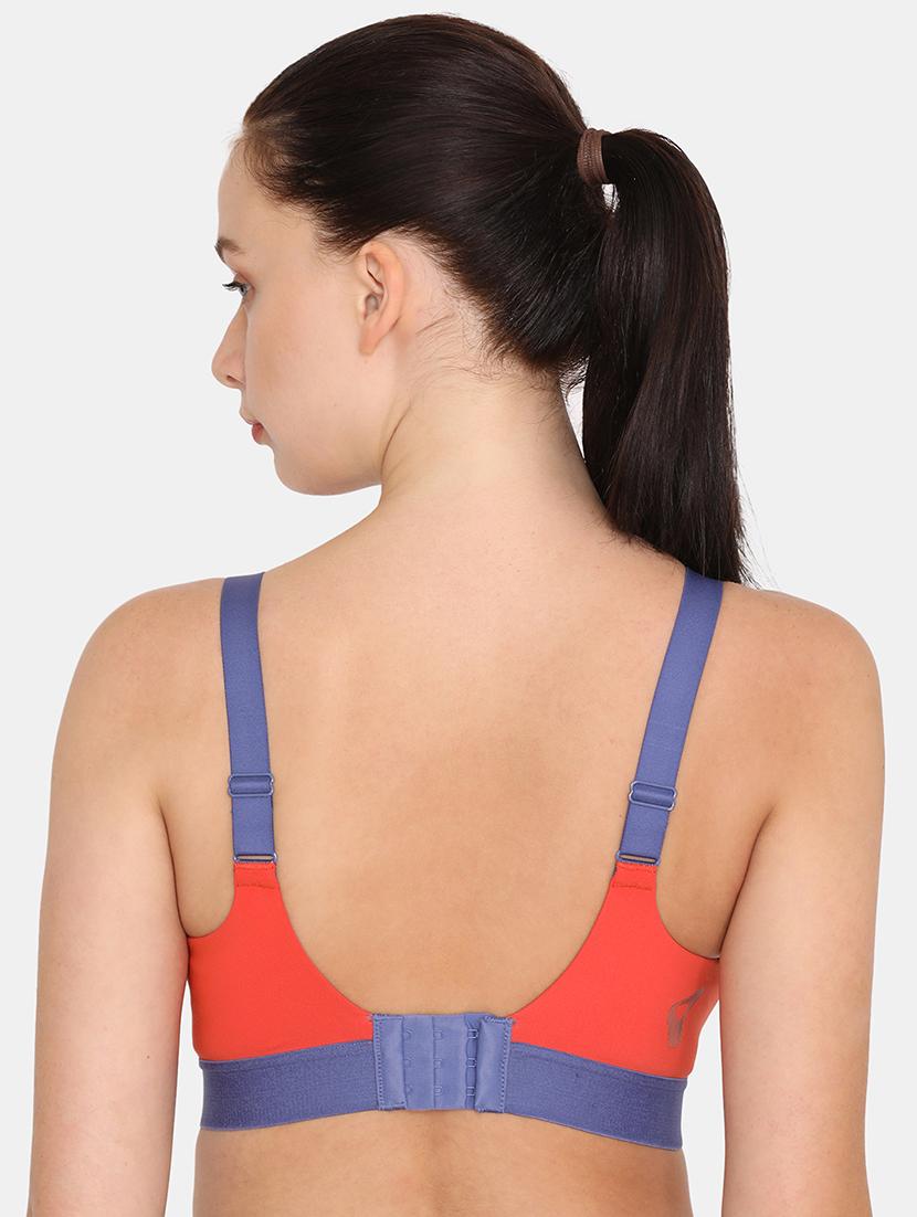 red color block sports bra - 17679114 - Zoom Image - 3