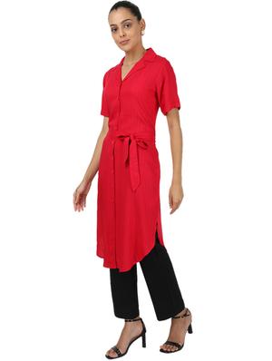 tie front striped tunic - 17679244 - Standard Image - 2