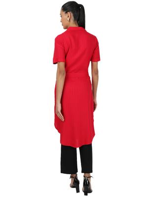 tie front striped tunic - 17679244 - Standard Image - 3