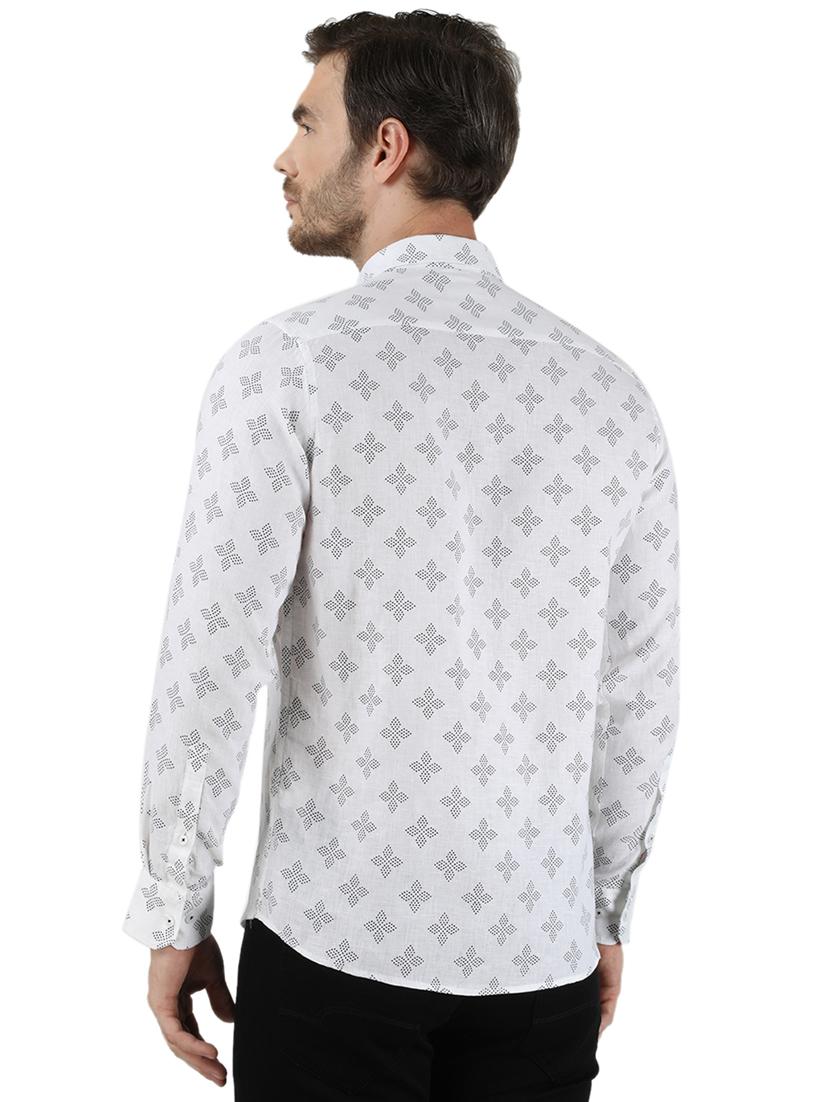 white printed casual shirt - 17679317 - Zoom Image - 3