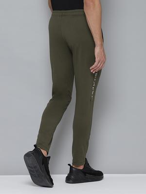 olive green side taped ankle length track pant - 17679609 - Standard Image - 3