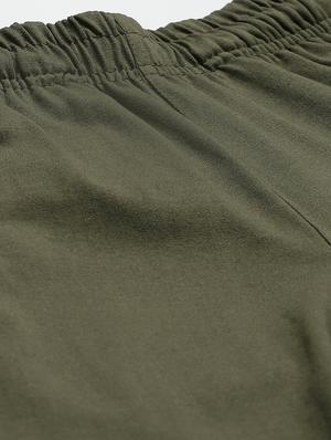 olive green side taped ankle length track pant - 17679609 - Standard Image - 5