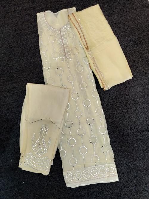 unstitched embroidered suit set - 17679817 - Standard Image - 1