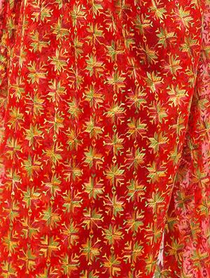 red chiffon phulkari dupatta - 17679876 - Standard Image - 4