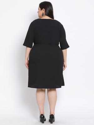 square neck plus a-line dress - 17680060 - Standard Image - 4