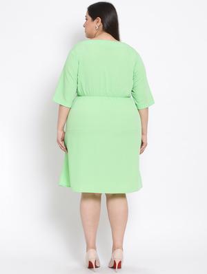 square neck plus a-line dress - 17680068 - Standard Image - 4