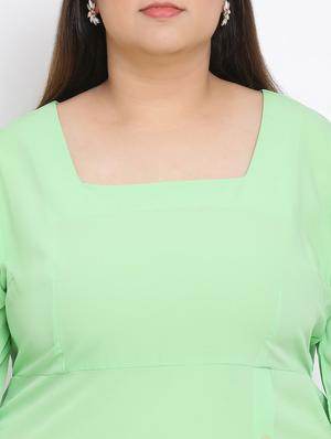 square neck plus a-line dress - 17680068 - Standard Image - 5