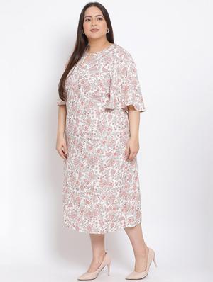bell sleeved plus a-line dress - 17680077 - Standard Image - 2
