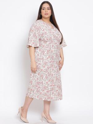 bell sleeved plus a-line dress - 17680077 - Standard Image - 3