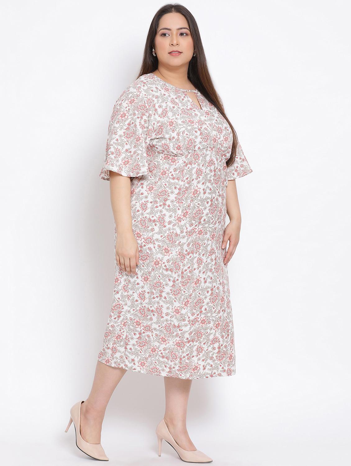 bell sleeved plus a-line dress - 17680077 - Zoom Image - 3