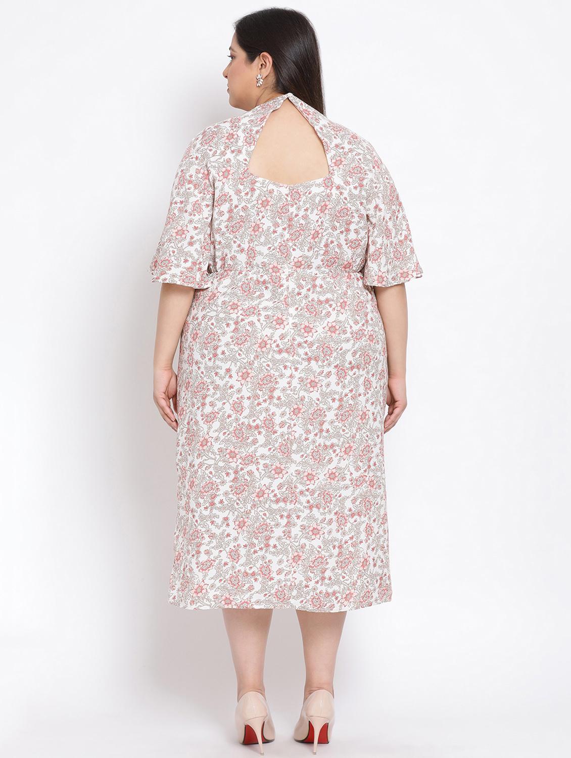 bell sleeved plus a-line dress - 17680077 - Zoom Image - 4