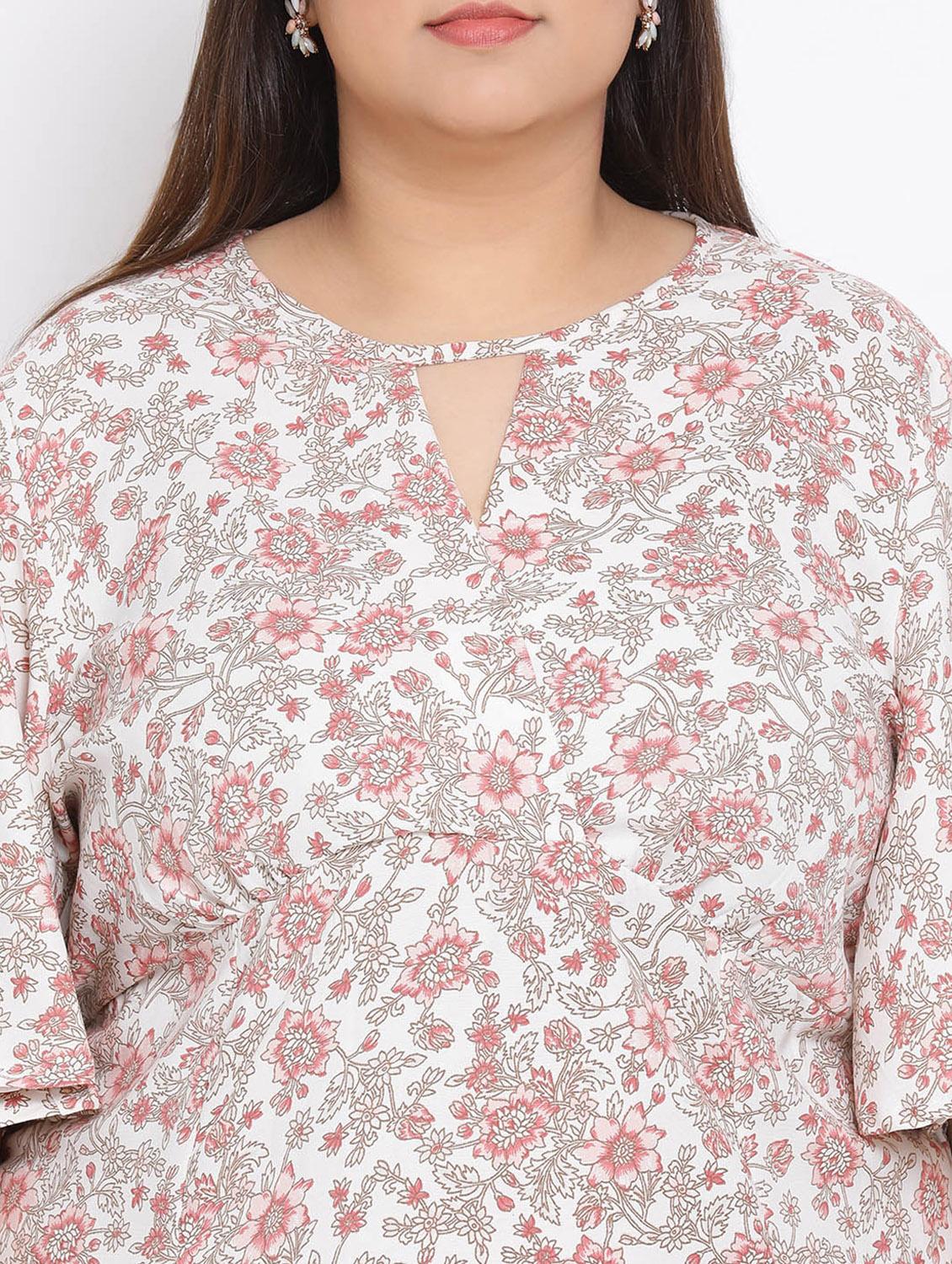 bell sleeved plus a-line dress - 17680077 - Zoom Image - 5